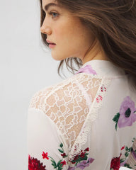 Short Robe With Lace - RHAPSODY FLORAL SUGAR | Soma for sale