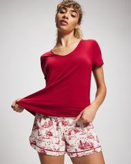 Classic Pajama Top - PAINT THE TOWN RED | Soma near me