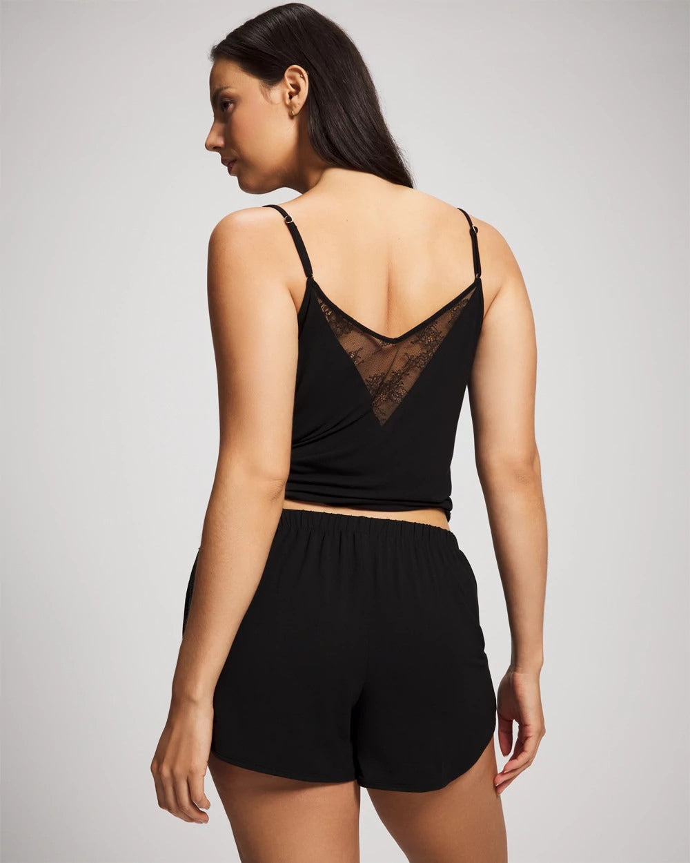 Lace Relaxed Pajama Short - BLACK | Soma Online