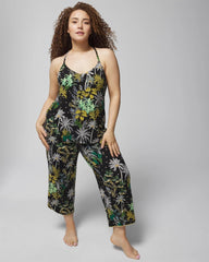 Lace Pajama Cami - OASIS PALMS BLACK/WS | Soma outlet