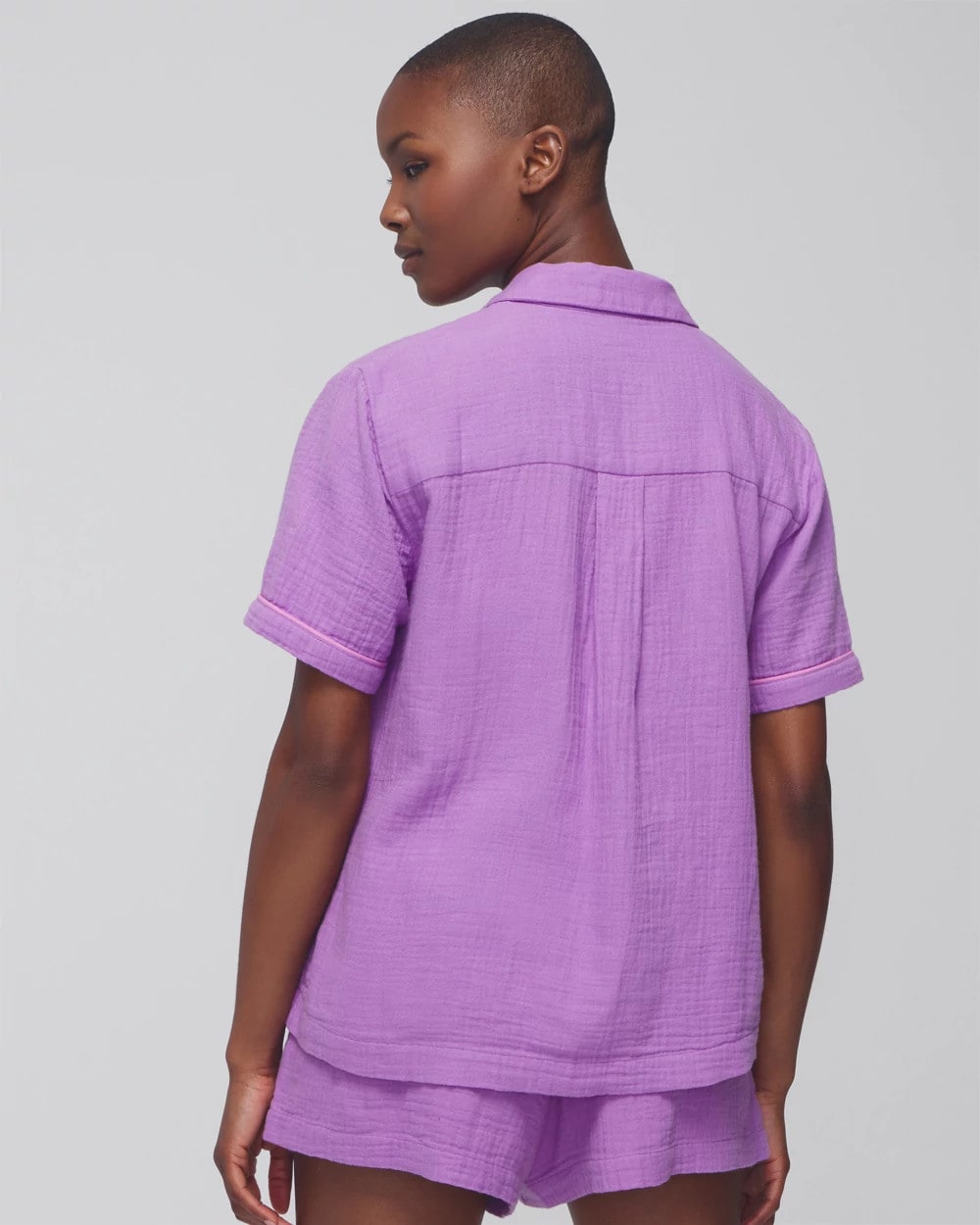 Short-Sleeve Pajama Top - AMETHYST ORCHID | Soma discount