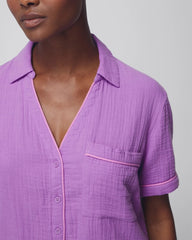 Short-Sleeve Pajama Top - AMETHYST ORCHID | Soma discount