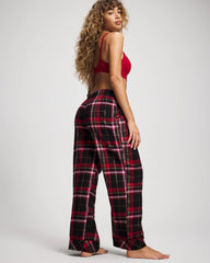 Velvet Piped Relaxed Pajama Pant - MAD FOR PLAID BLACK | Soma Online
