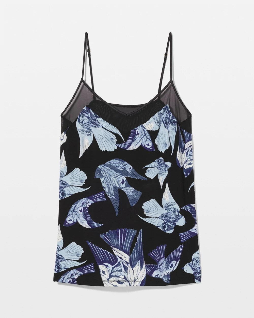 Mesh Trim Pajama Cami - WHIMSICAL WINGS BLK MID | Soma for sale