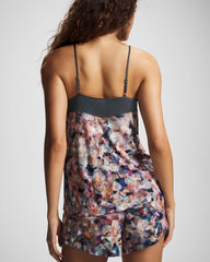 Mesh Trim Pajama Cami - PETAL MOSAIC PETROL | Soma sale