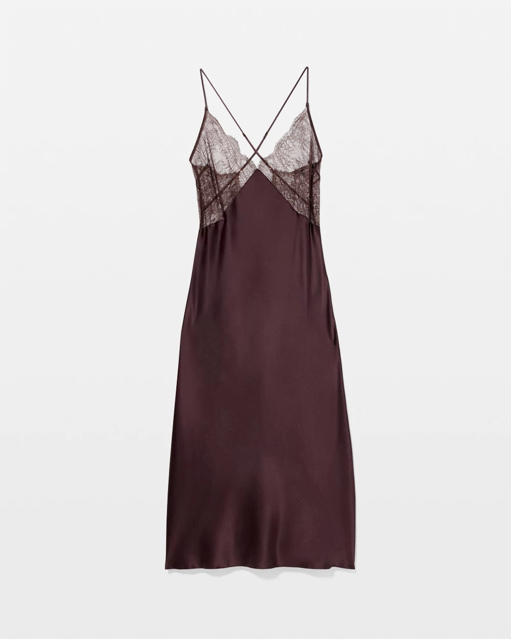 Soma’s Sexiest Silk + Lace Gown - CHOCOLATE PLUM | Soma Online
