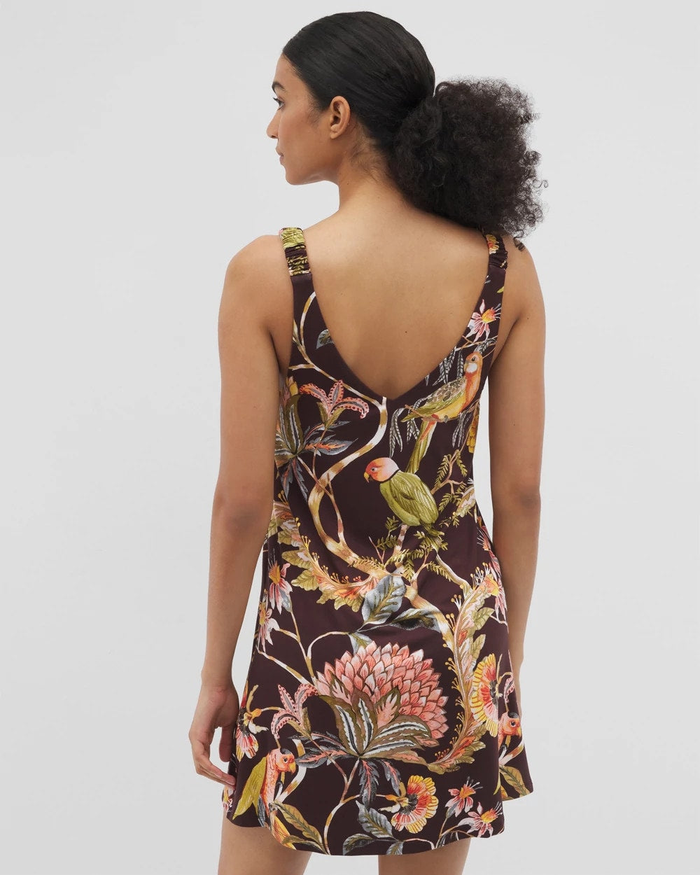 Shirred Strap Chemise - PARROT-DISO PLUME G PLUM | Soma discount