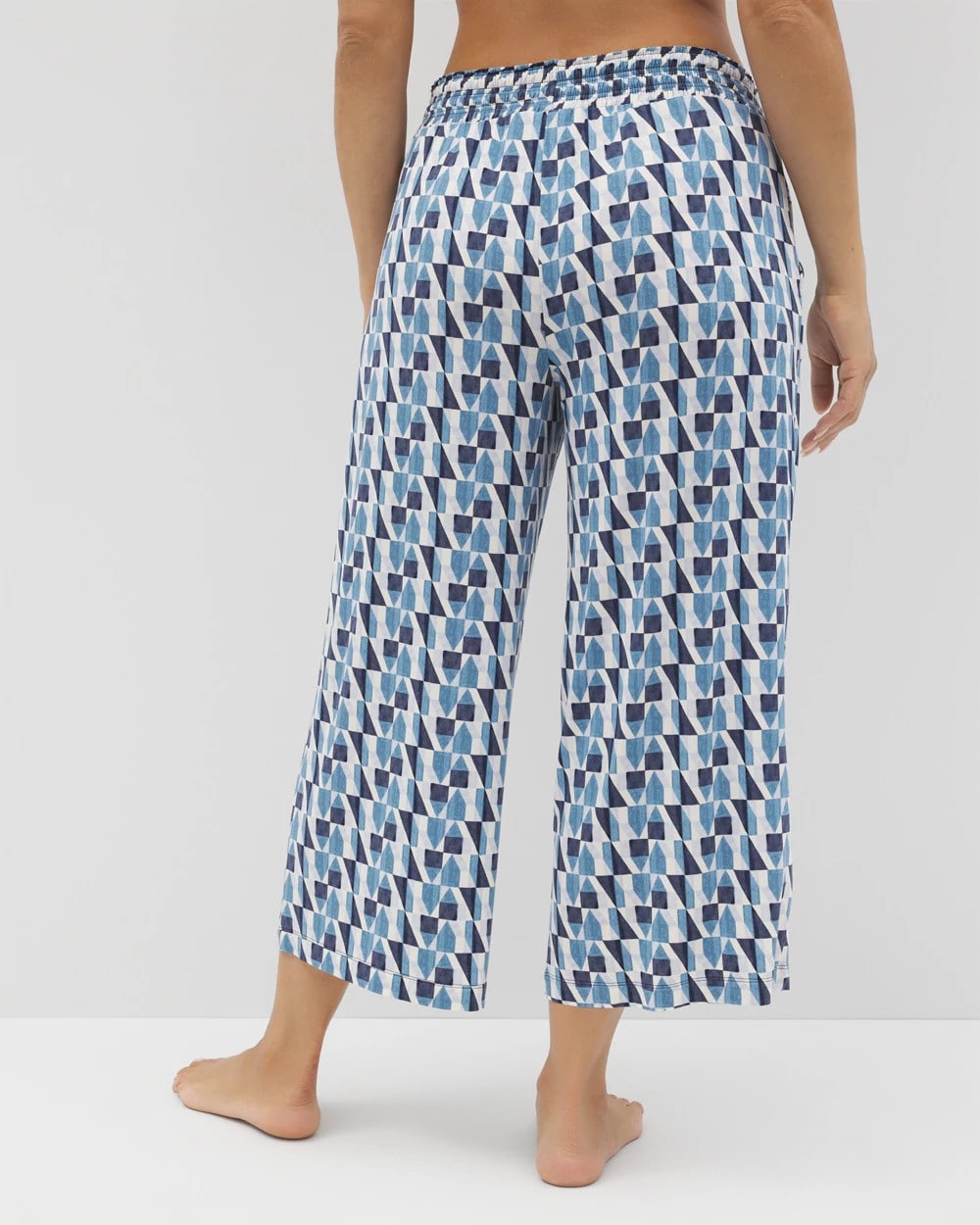Cropped Pajama Pants - PRISM GEO MID NAVY | Soma near me