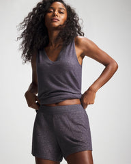 CozyLuxe Pajama Short - GRAY INK/PEARLED IVORY | Soma outlet