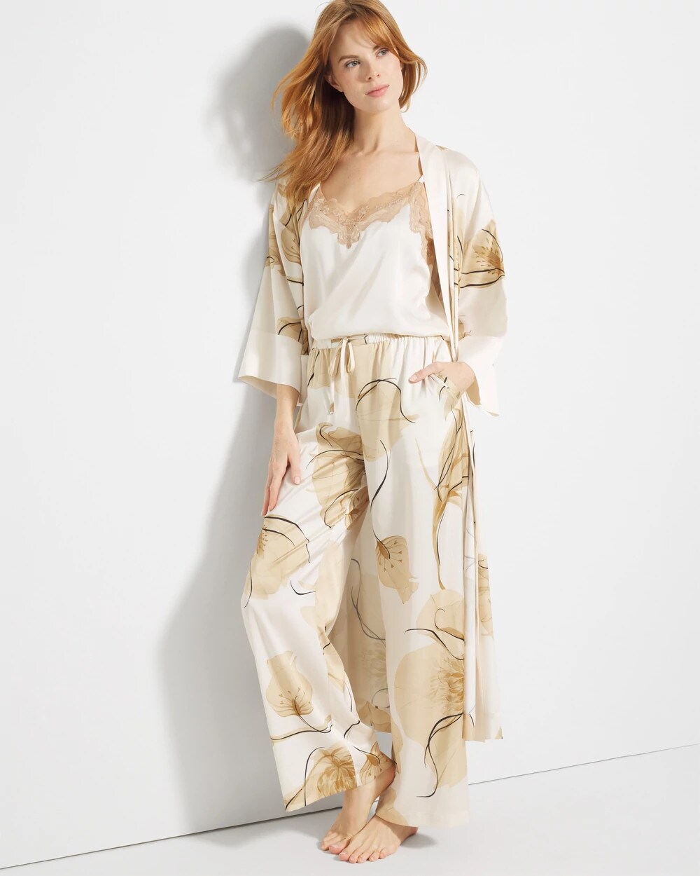 Printed Pajama Pants - CHIFFON FLORAL G CHMP DRM | Soma near me