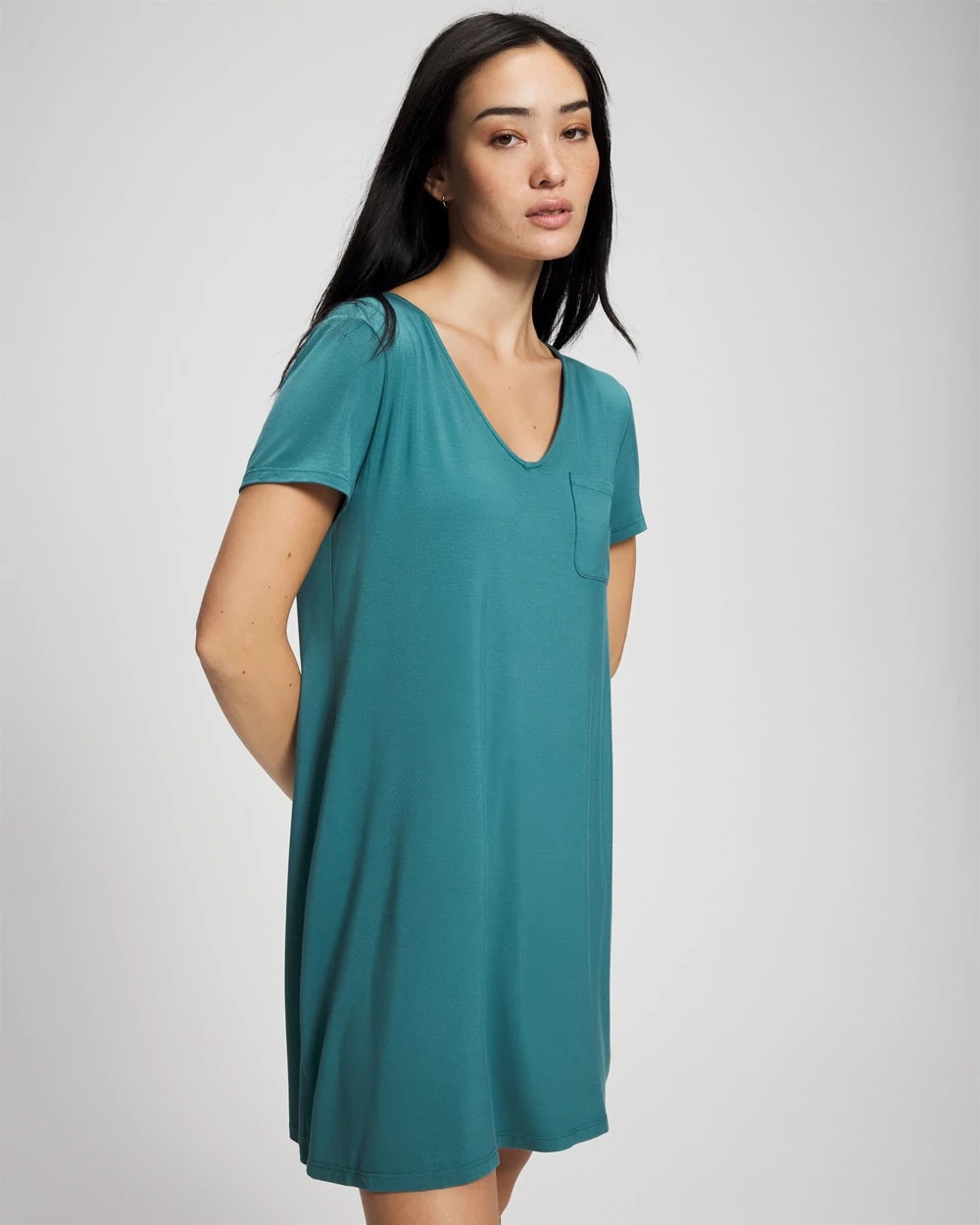 Short-Sleeve Sleepshirt - CERULEAN TEAL | Soma for sale