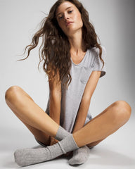 Short-Sleeve Sleepshirt - HEATHER OPAL GRAY | Soma on sale