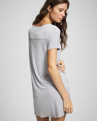 Short-Sleeve Sleepshirt - HEATHER OPAL GRAY | Soma on sale