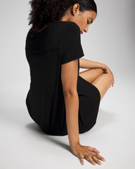 Short-Sleeve Sleepshirt - BLACK | Soma discount