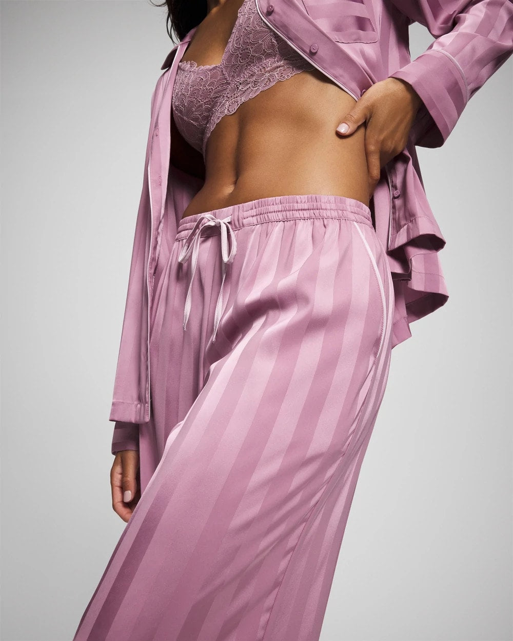 Shadow Stripe Pajama Pant - LILAC WINE | Soma outlet