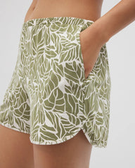 Printed Pajama Short - PALMTASTIC VETIVER/CHAMP | Soma Online