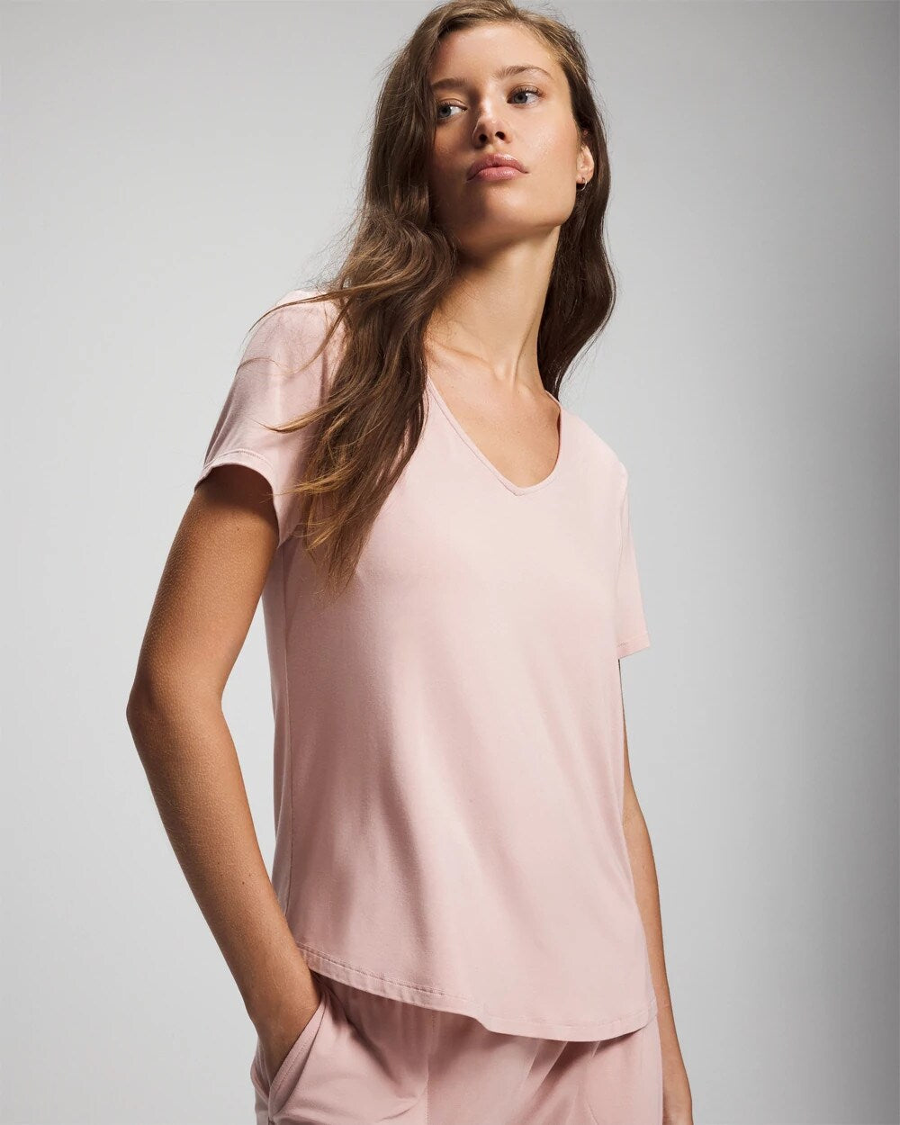 Short Sleeve Pajama Tee - VINTAGE PINK | Soma for sale