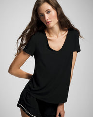 Short Sleeve Pajama Tee - BLACK | Soma on sale