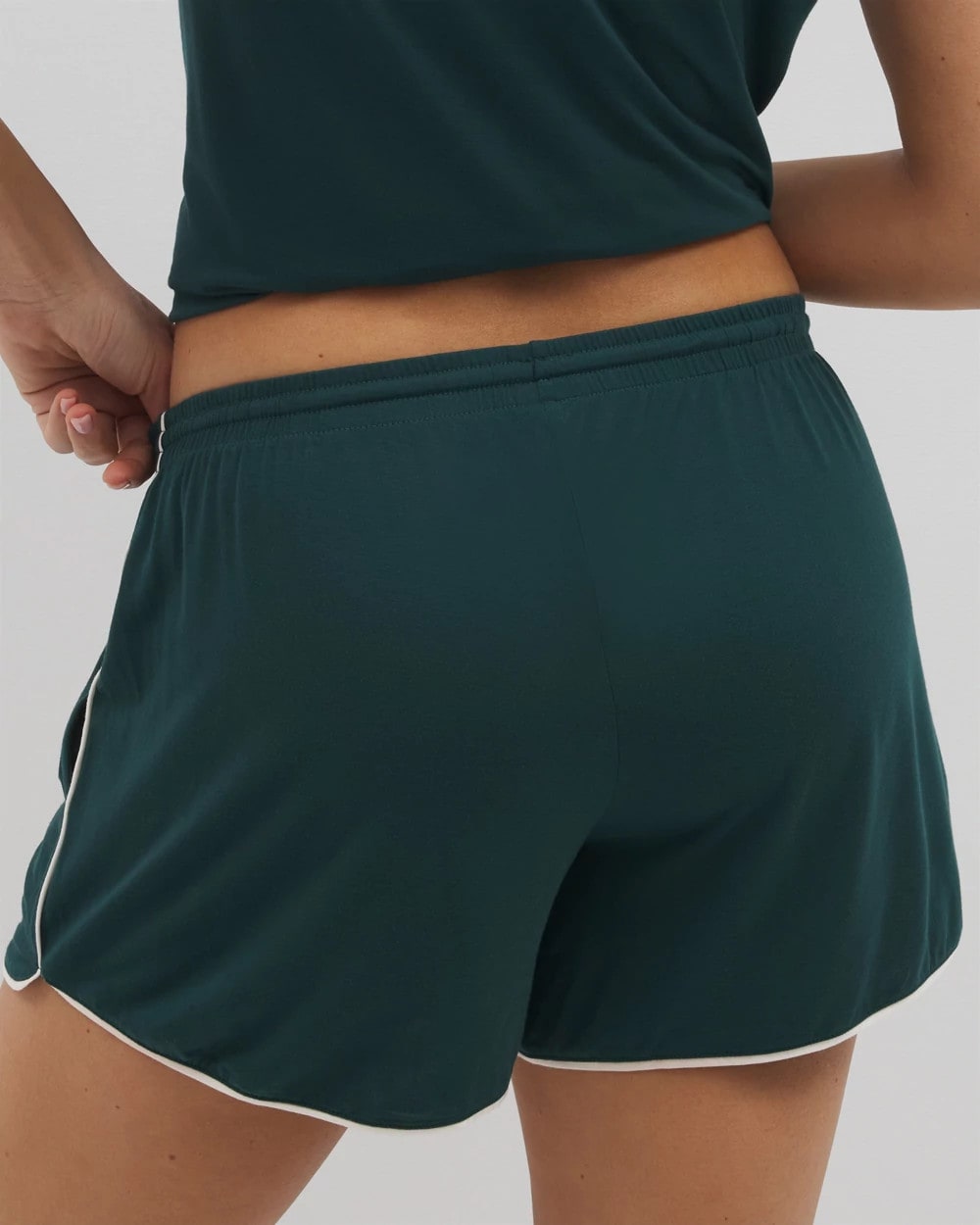 Solid Piped Pajama Shorts - DARK SEA | Soma discount