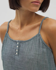 Cotton Gauze Pajama Cami - DARK SEA CROSSDYE | Soma outlet