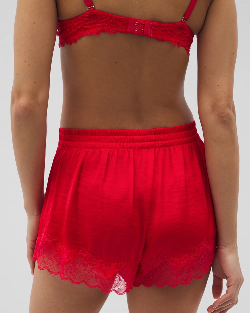 Lace Trim Pajama Shorts - DARE ME RED | Soma outlet