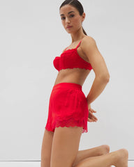 Lace Trim Pajama Shorts - DARE ME RED | Soma outlet