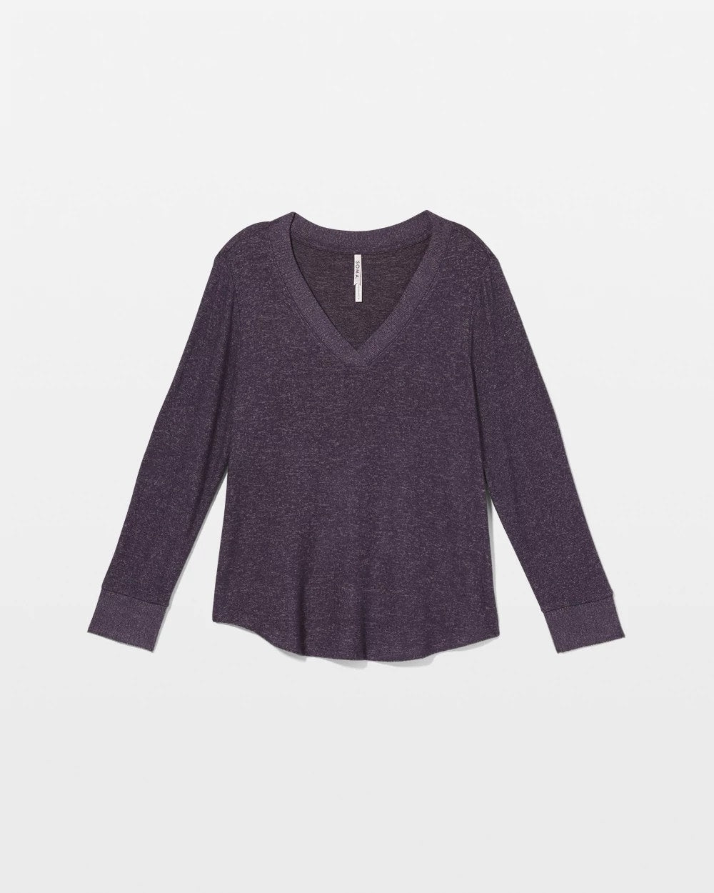 Long Sleeve Pajama Tee - GRAY INK/PEARLED IVORY | Soma on sale