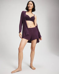 Lightweight Rib Knit Long Sleeve Wrap - PLUM PERFECT | Soma outlet