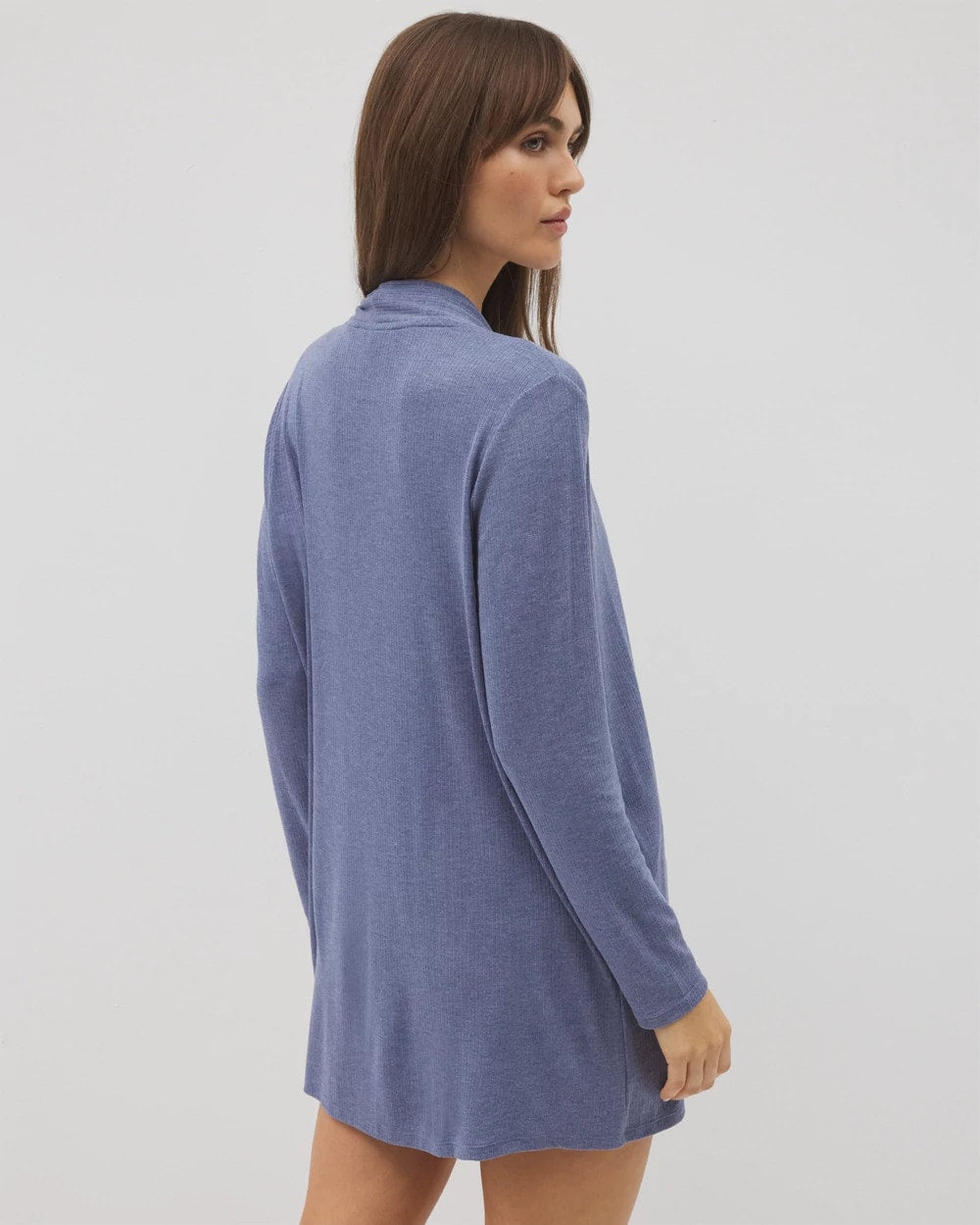 Lightweight Rib Knit Long Sleeve Wrap - HEATHER DUSK | Soma near me