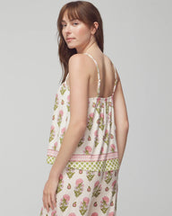 Smocked Pajama Cami - PAISLEY FLORAL BORDER WS | Soma Online