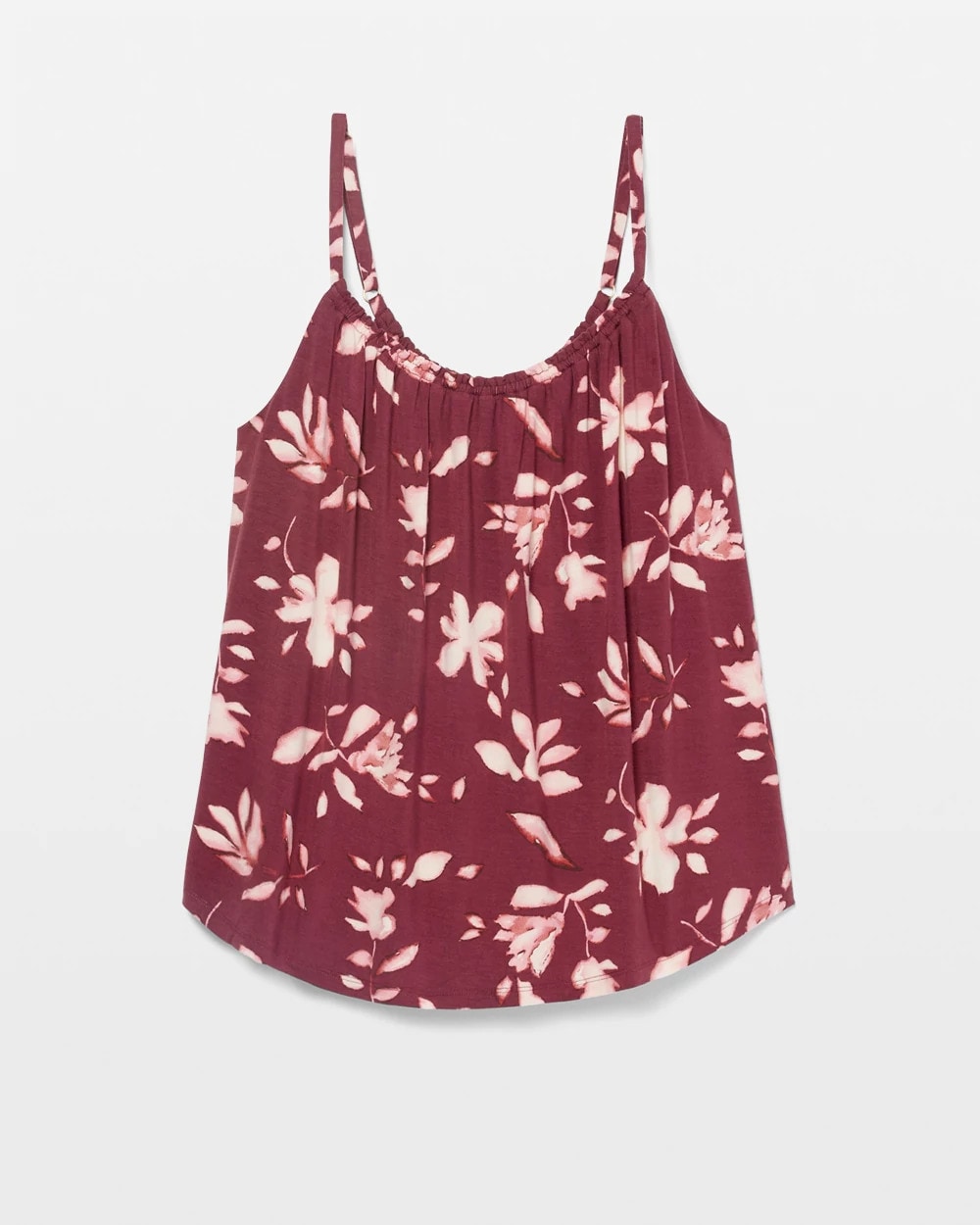 Shirred Neck Pajama Cami - BUDDING ROMANCE VERMILL | Soma Online