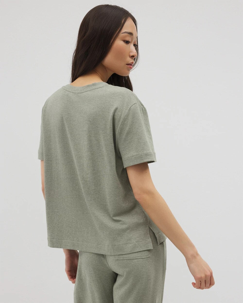 Short-Sleeve Pocket Pajama Tee - HEATHER HIGHLANDS | Soma near me