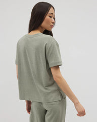 Short-Sleeve Pocket Pajama Tee - HEATHER HIGHLANDS | Soma near me