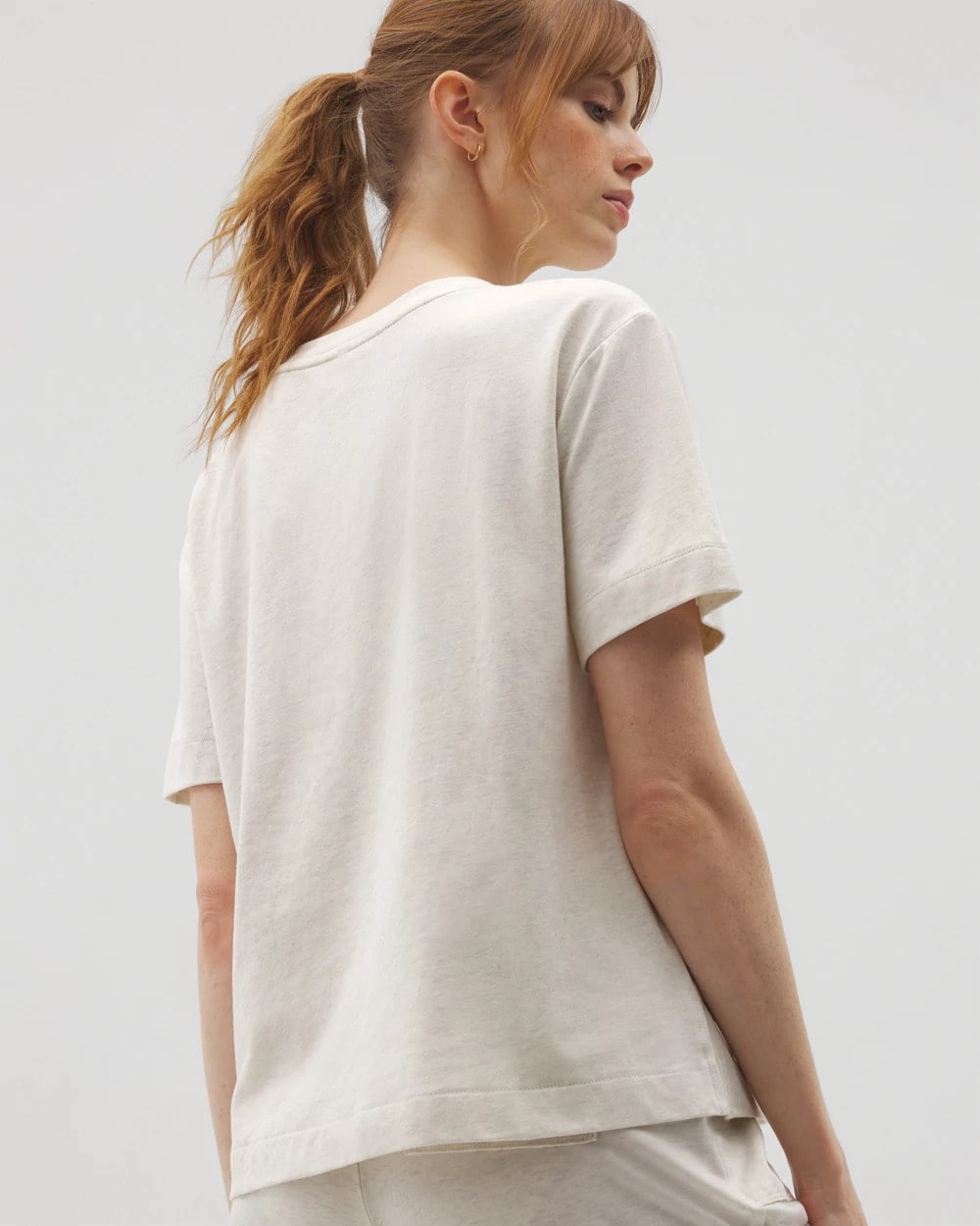 Short-Sleeve Pocket Pajama Tee - HEATHER CRYSTAL | Soma for sale