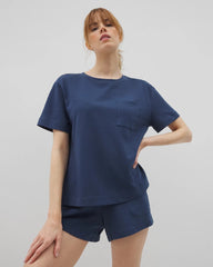 Short-Sleeve Pocket Pajama Tee - INK BLUE | Soma sale