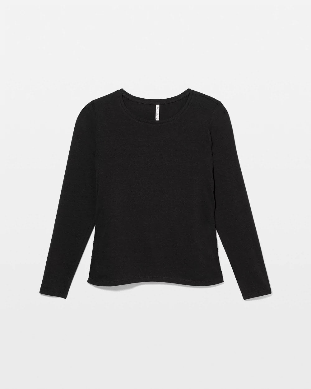 Ruched Long Sleeve Pajama Tee - BLACK | Soma outlet