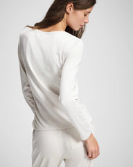 Ruched Long Sleeve Pajama Tee - HEATHER CRYSTAL | Soma near me
