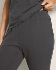 Rib Ankle Pajama Pants - DARK EVERGLADE | Soma for sale