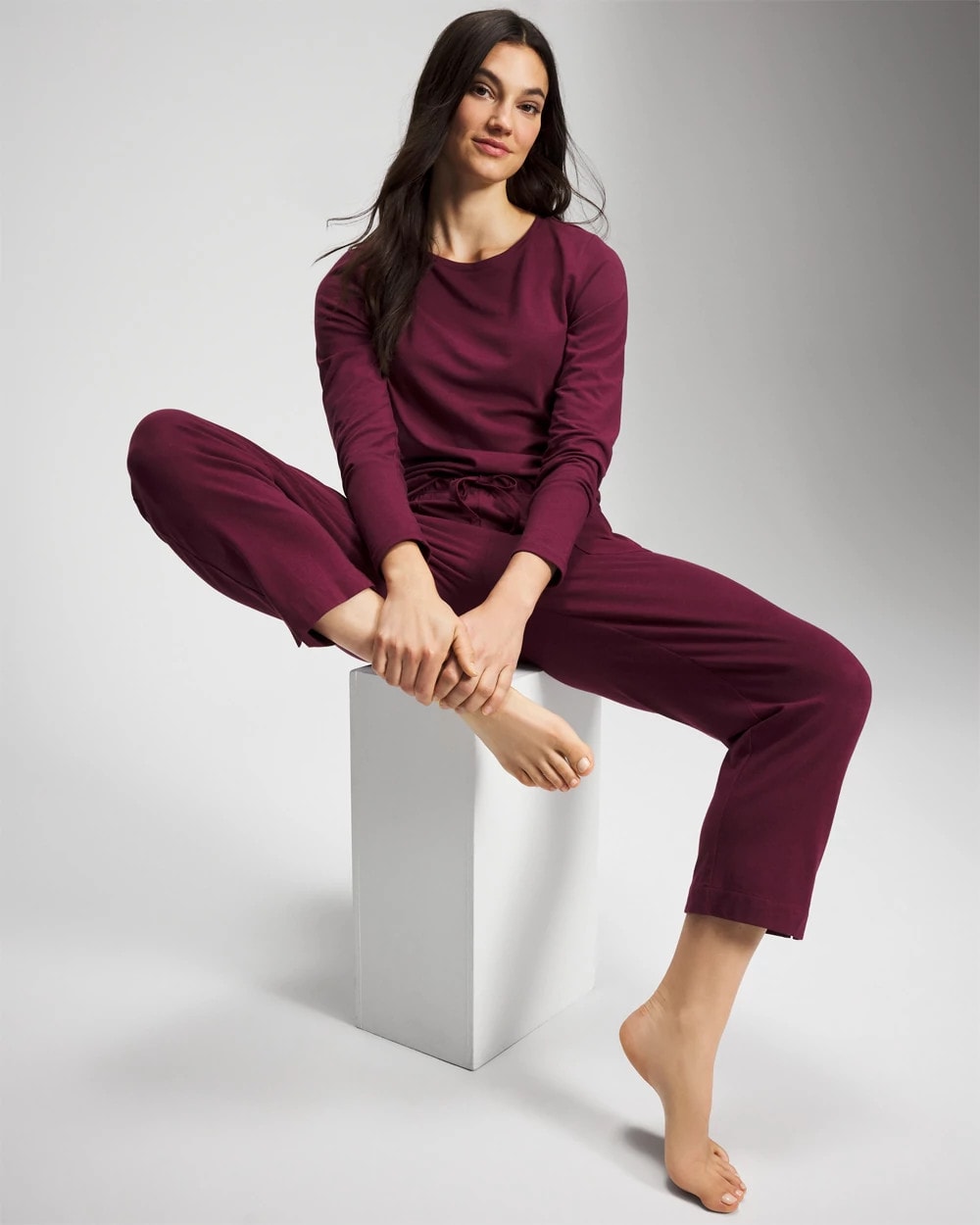 Crop Pajama Pants - VELVET PLUM | Soma on sale