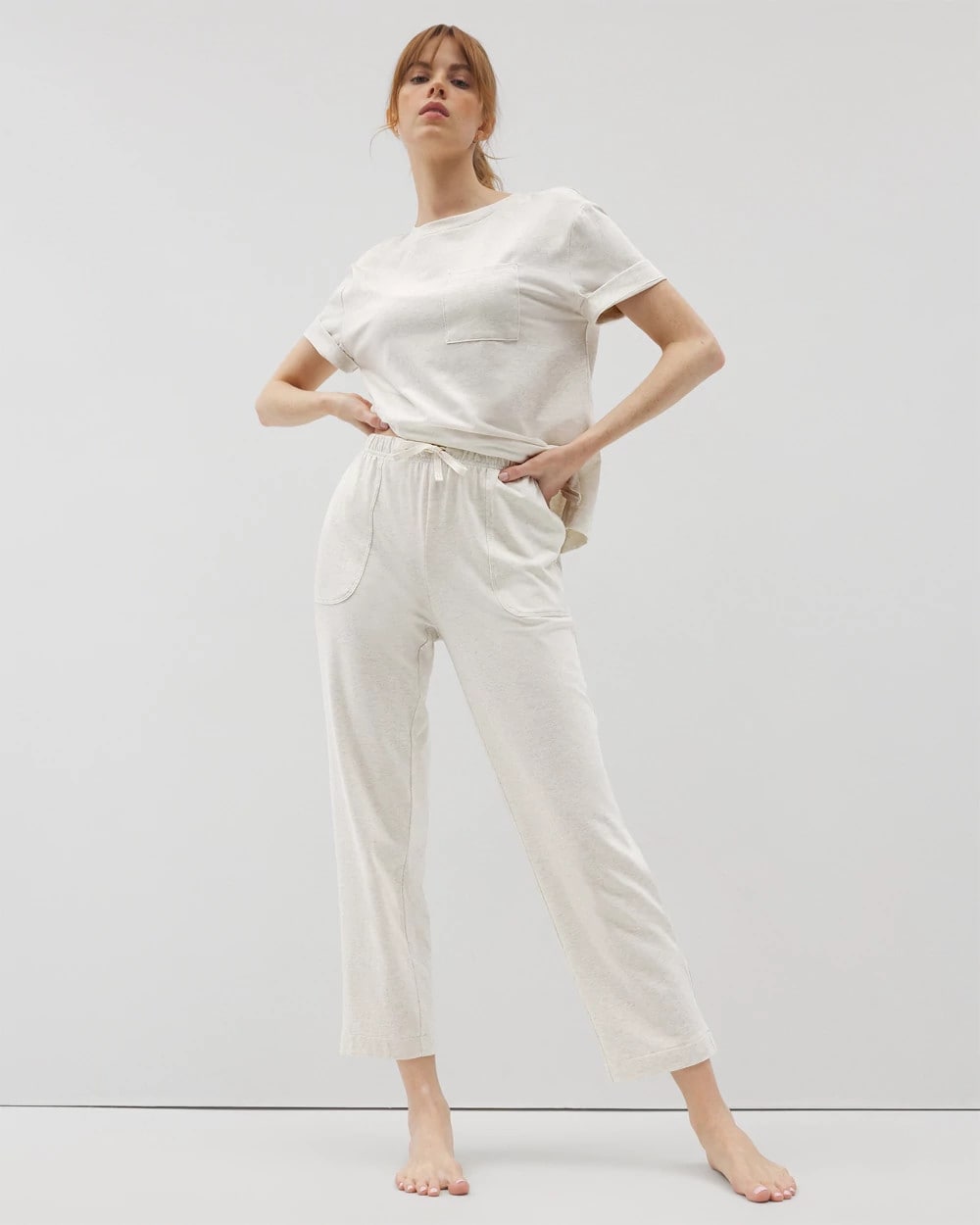Crop Pajama Pants - HEATHER CRYSTAL | Soma sale