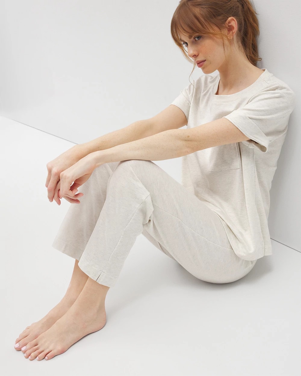 Crop Pajama Pants - HEATHER CRYSTAL | Soma sale