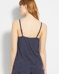 Lace-Trim Pajama Cami - SHINE ON DOT NAVY | Soma discount