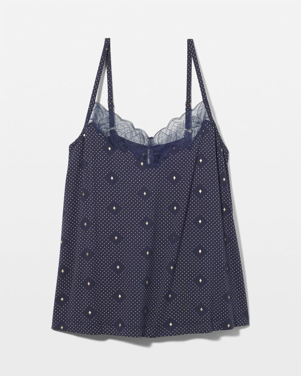 Lace-Trim Pajama Cami - SHINE ON DOT NAVY | Soma discount