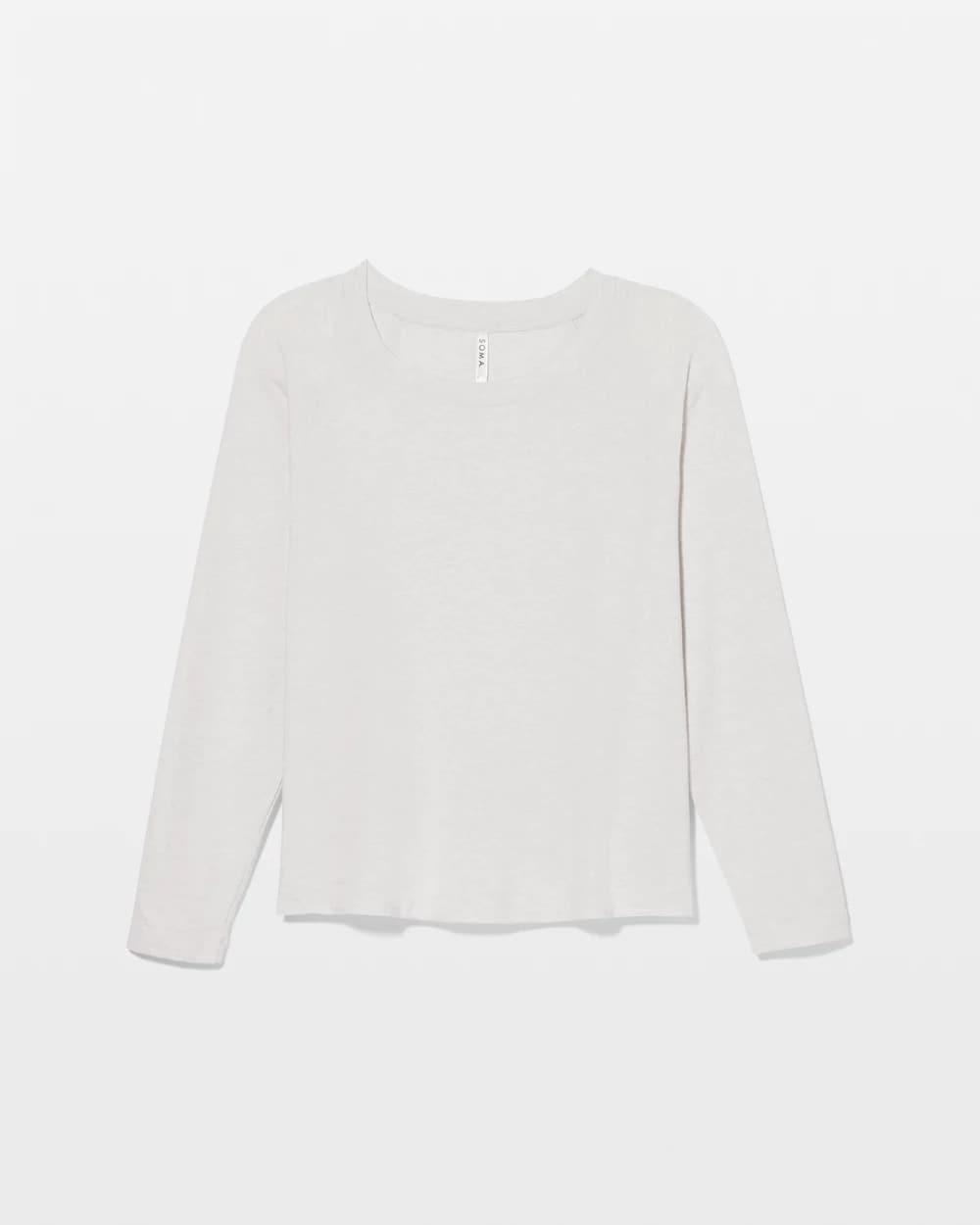 Most Loved Cotton Long Sleeve Pajama Tee - HEATHER CRYSTAL | Soma Online