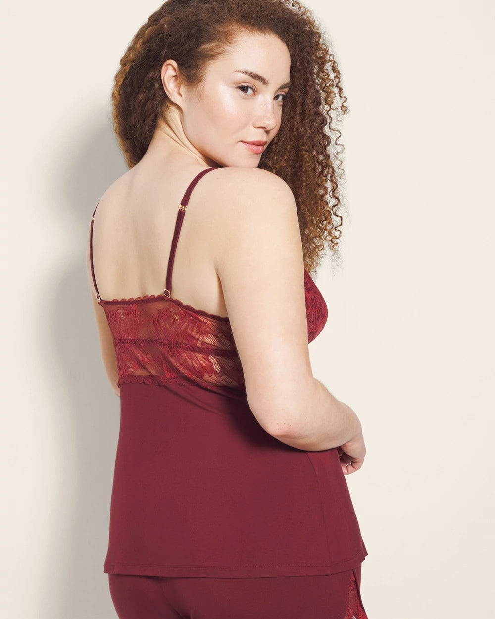 Pajama Cami With Plunge Necklline - VERMILLION | Soma for sale