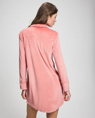 Long-Sleeve Notch Collar Sleepshirt - ANTIQUE PINK | Soma outlet