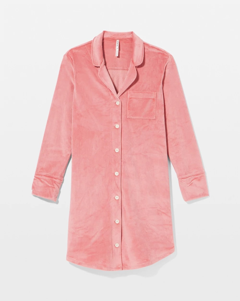 Long-Sleeve Notch Collar Sleepshirt - ANTIQUE PINK | Soma outlet