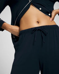 Solid Piped Pajama Pants - NIGHTFALL NAVY | Soma near me