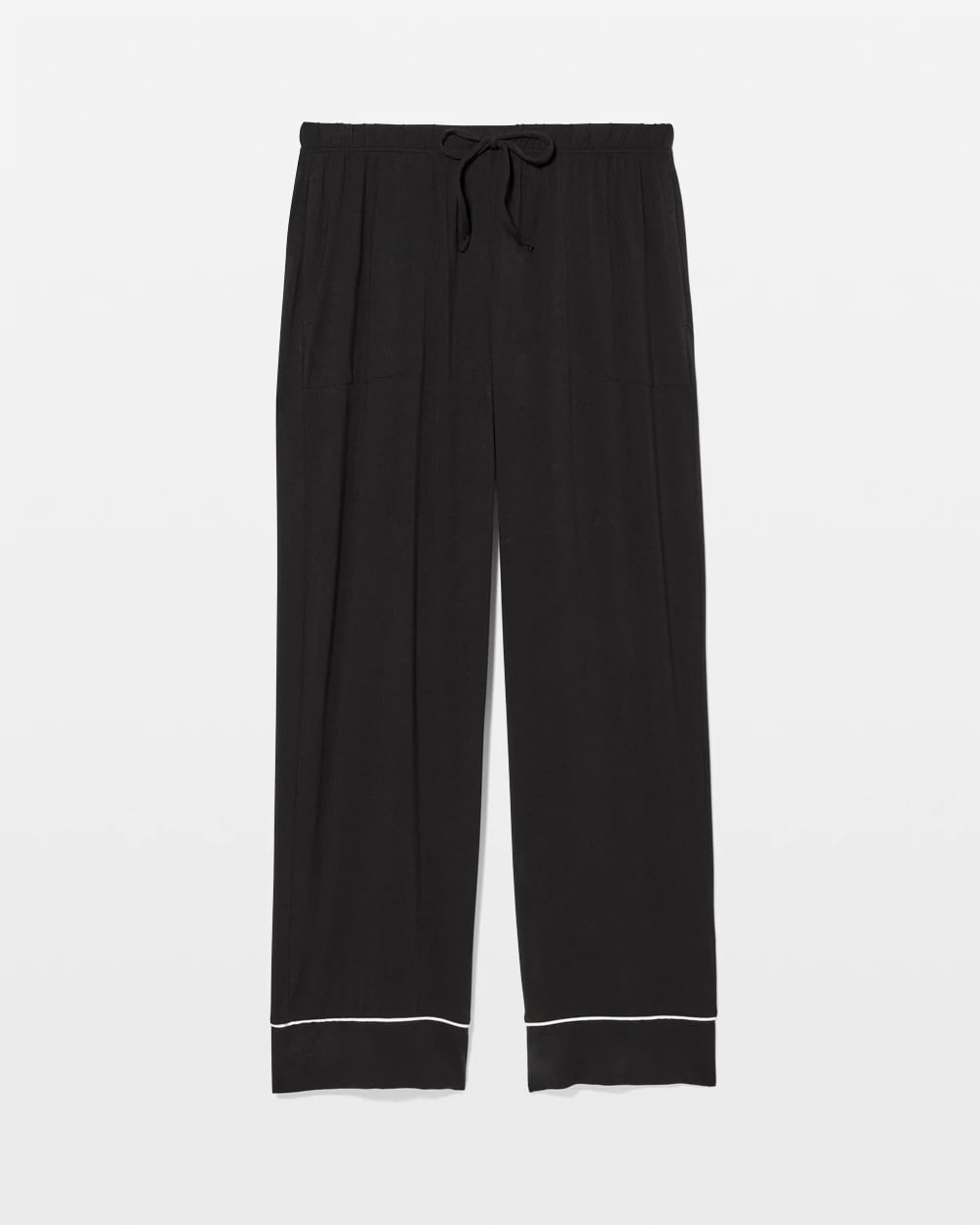 Solid Piped Pajama Pants - BLACK | Soma for sale