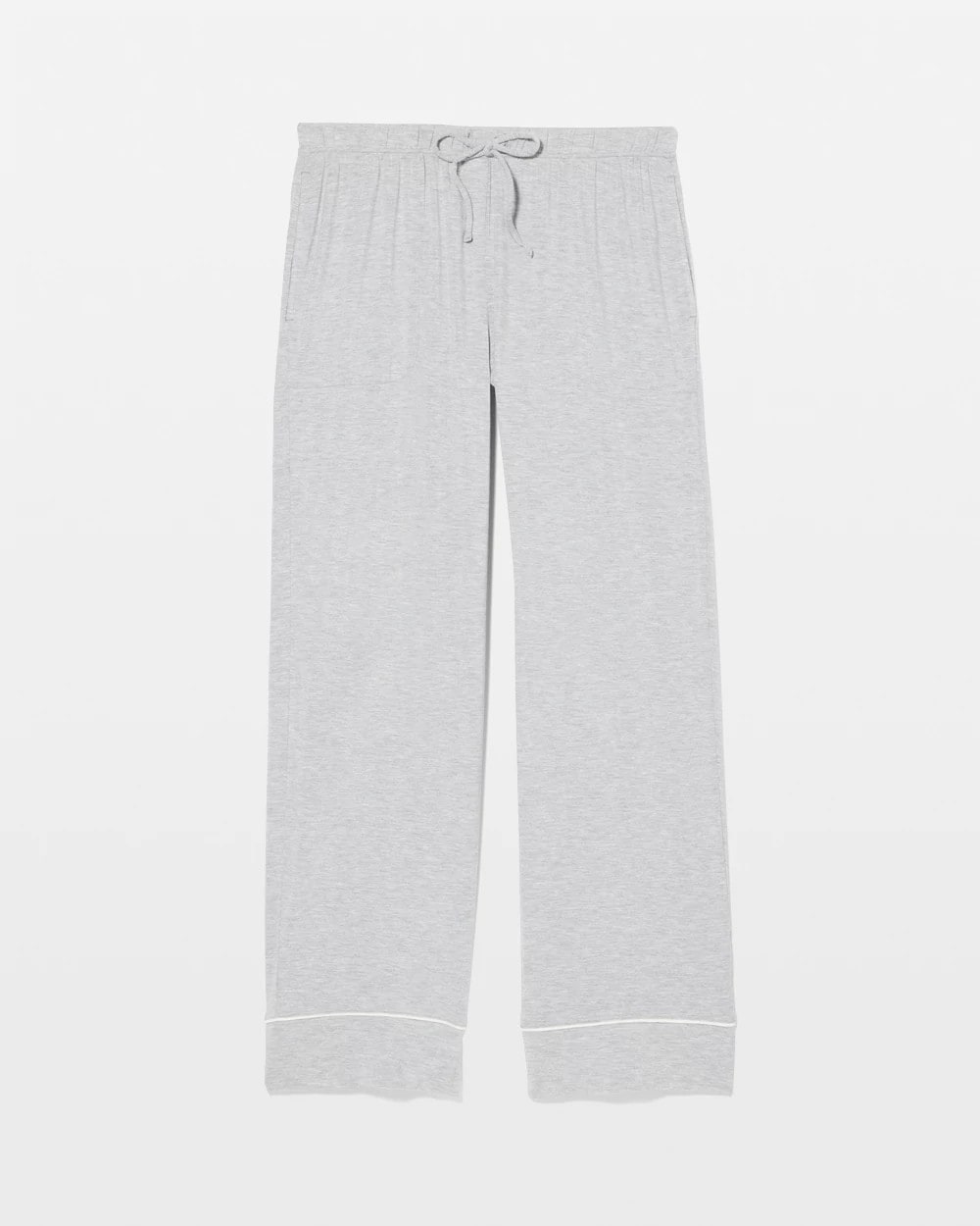 Solid Piped Pajama Pants - HEATHER OPAL GRAY | Soma on sale